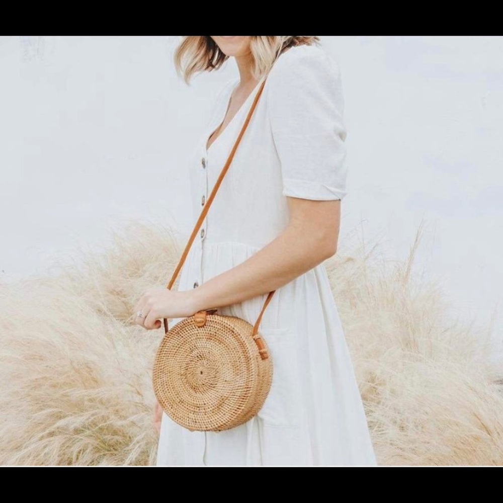 Rattan Original Round Bali Bag